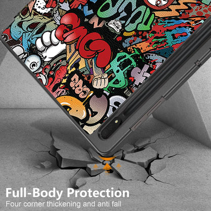 Coque pour Samsung Galaxy Tab S8 Ultra, Techsuit, FoldPro Urban Vibe, Multicolore