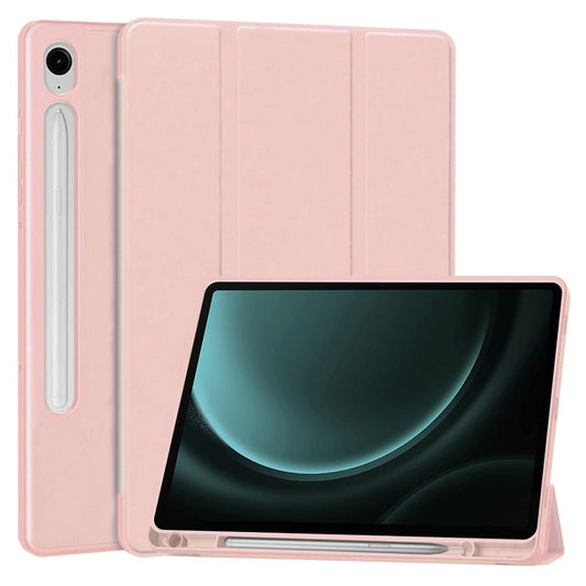 Housse pour Samsung Galaxy Tab S9 FE / Tab S9 / Tab S10 FE, Techsuit, Flex Trifold, Rose