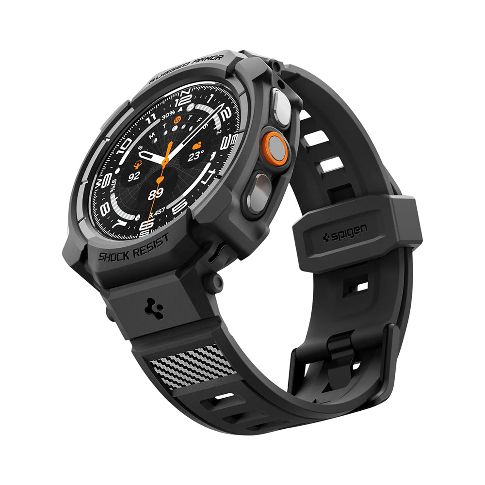 Coque pour Samsung Galaxy Watch Ultra2, Spigen, Rugged Armor Pro, Noir Mat ACS11612