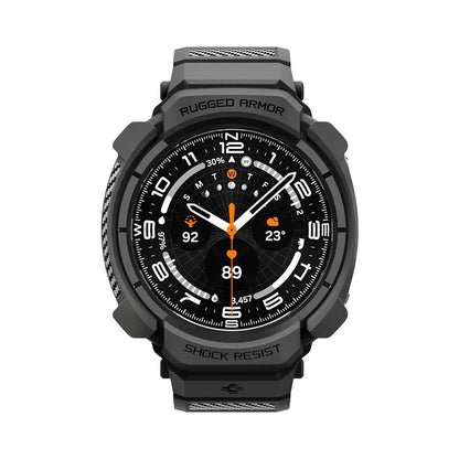 Coque pour Samsung Galaxy Watch Ultra2, Spigen, Rugged Armor Pro, Noir Mat ACS11612