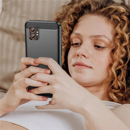 Coque pour Samsung Galaxy XCover7 Pro, Techsuit, Carbone, Noire