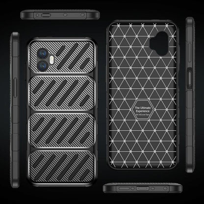 Coque pour Samsung Galaxy XCover7 Pro, Techsuit, Fibre de carbone, Noire