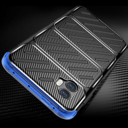 Coque pour Samsung Galaxy XCover7 Pro, Techsuit, Fibre de carbone, Noire