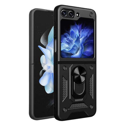 Coque pour Samsung Galaxy Z Flip5 F731, Techsuit, CamShield, Noire