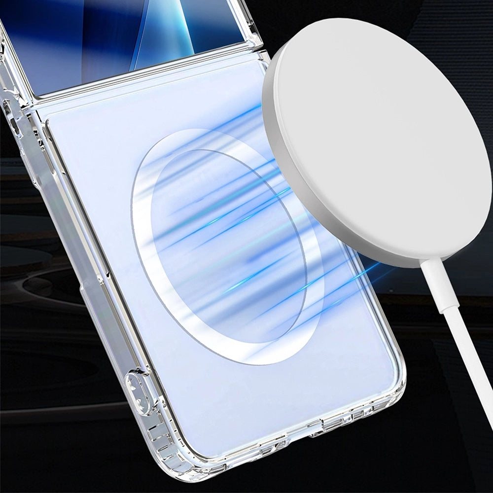 Coque MagSafe pour Samsung Galaxy Z Flip7 F766, 3MK, Armor MagCase, Transparente