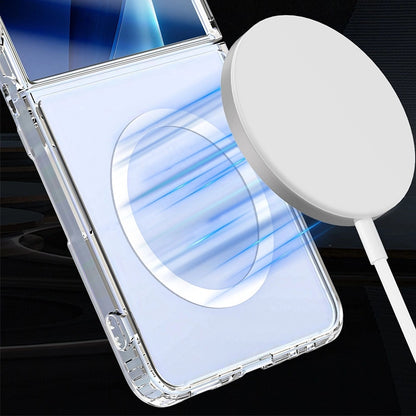 Coque MagSafe pour Samsung Galaxy Z Flip7 F766, 3MK, Armor MagCase, Transparente
