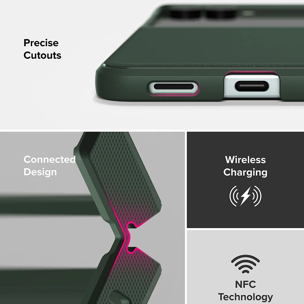 Coque pour Samsung Galaxy Z Flip7 F766, Ringke, Onyx, Vert Foncé