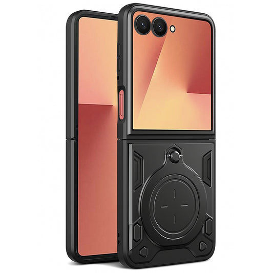 Coque pour Samsung Galaxy Z Flip7 F766, Techsuit, CamGuard Pro, Noire
