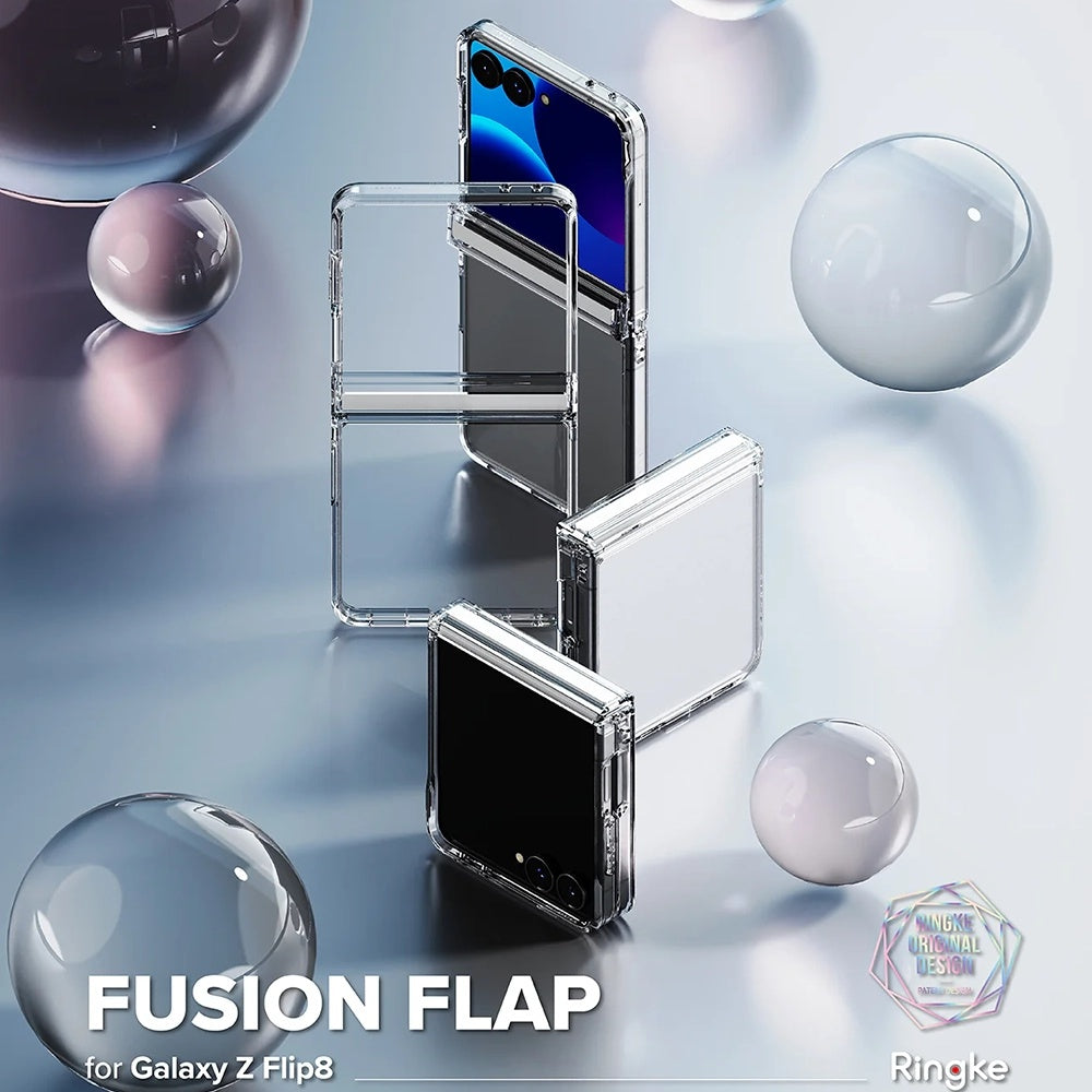 Coque pour Samsung Galaxy Z Flip8 F776, Ringke, Fusion Flap, Transparente
