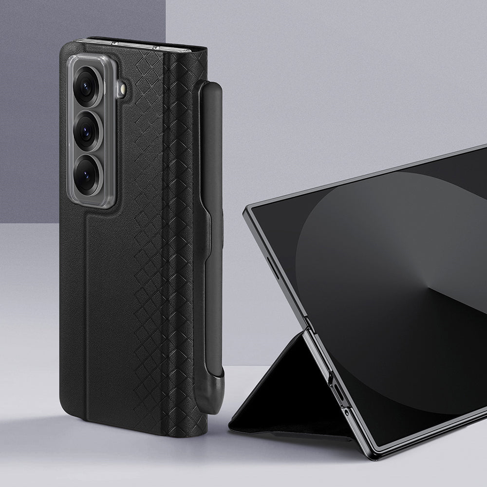 Coque pour Samsung Galaxy Z Fold Special, DUX DUCIS, Bril (avec porte-stylo), Noire