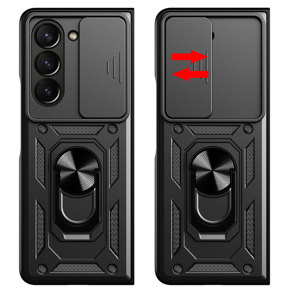 Coque pour Samsung Galaxy Z Fold5 F946, Techsuit, CamShield, Noire