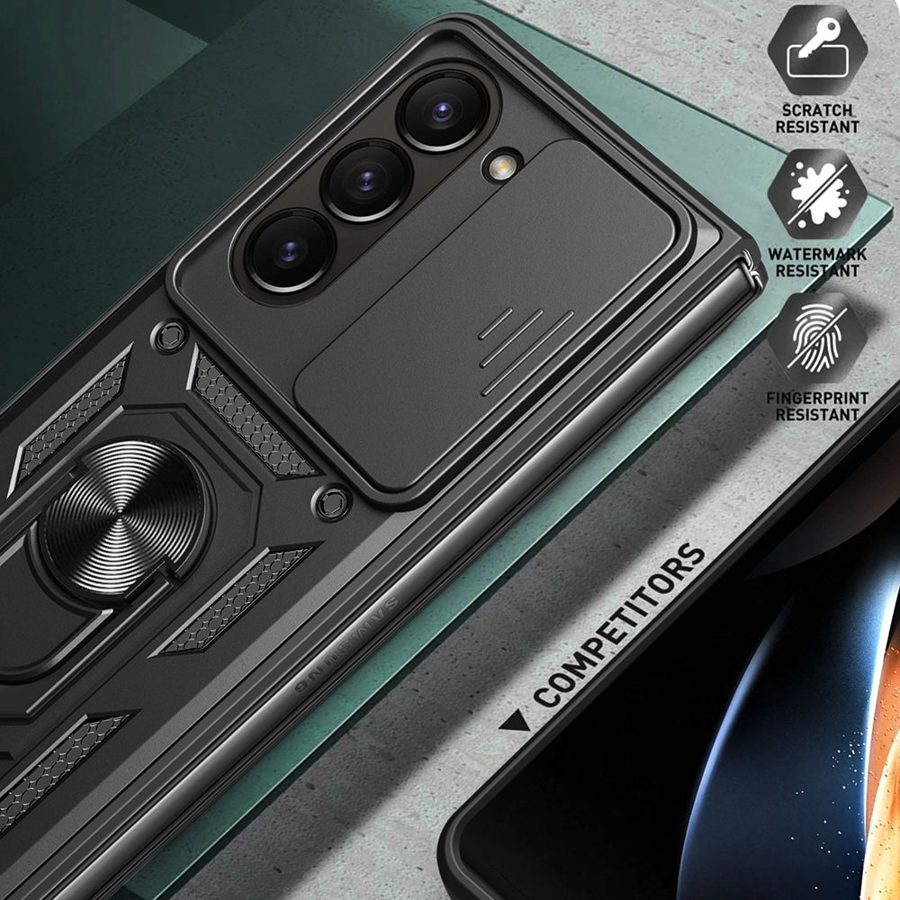 Coque pour Samsung Galaxy Z Fold5 F946, Techsuit, CamShield, Noire