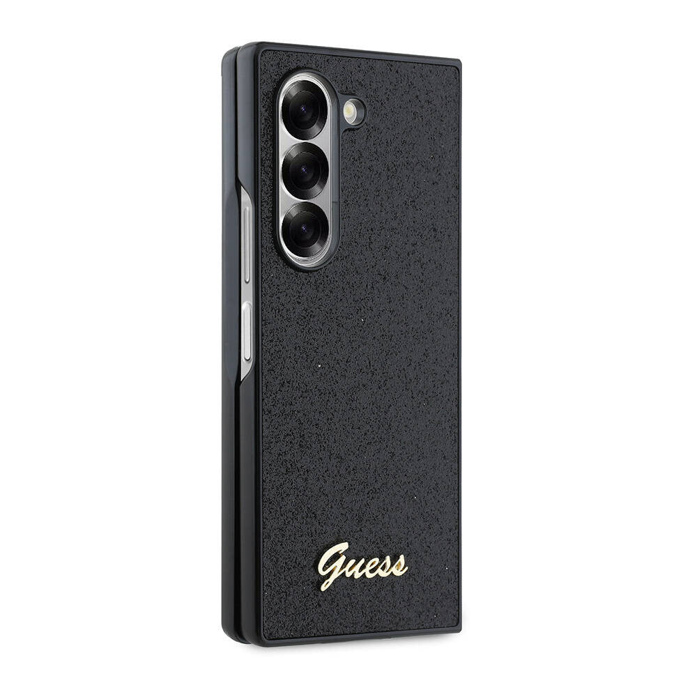 Étui pour Samsung Galaxy Z Fold6 F956, Guess, Glitter Script, Noir