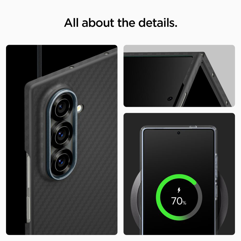 Étui pour Samsung Galaxy Z Fold7 F966, Spigen, Air Skin, Noir ACS09555