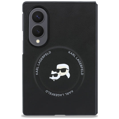 Coque pour Samsung Galaxy Z Fold8 F971, Karl Lagerfeld, Karl & Choupette Head Pin, Noire