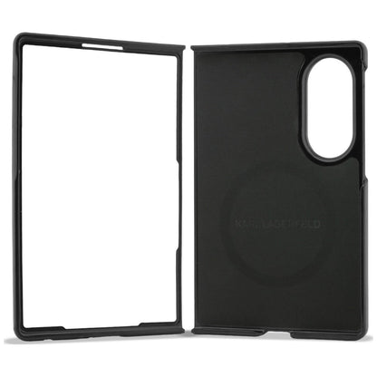 Coque pour Samsung Galaxy Z Fold8 F971, Karl Lagerfeld, Karl & Choupette Head Pin, Noire