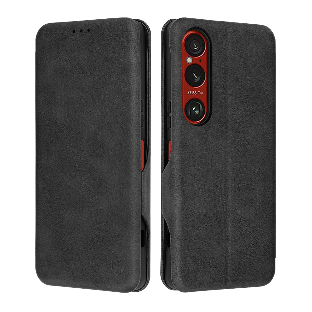 Coque pour Sony Xperia 1 VI, Techsuit, Safe Wallet Plus, Noire