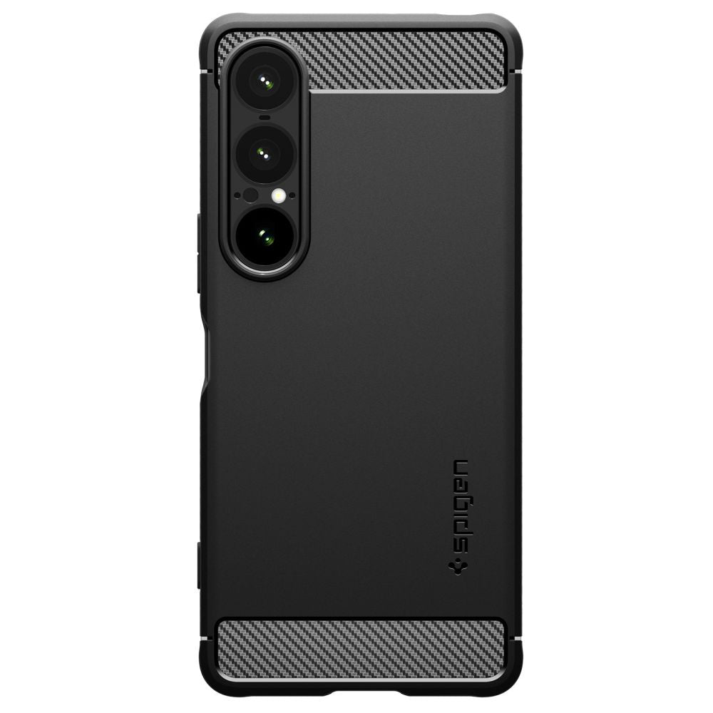 Étui pour Sony Xperia 1 VII, Spigen, Rugged Armor, Noir Mat