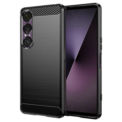 Coque pour Sony Xperia 1 VII, Techsuit, Carbone, Noire