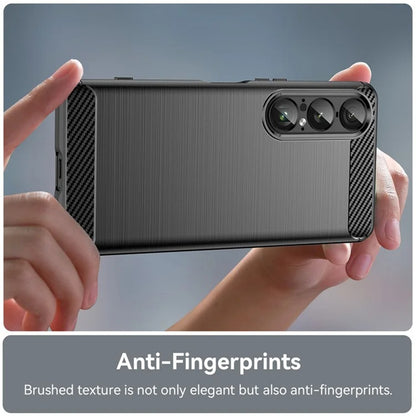 Coque pour Sony Xperia 1 VII, Techsuit, Carbone, Noire
