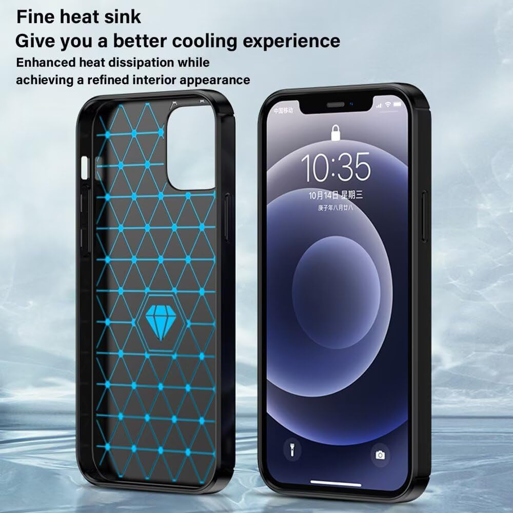 Coque pour Sony Xperia 1 VIII, Techsuit, Carbone, Noire