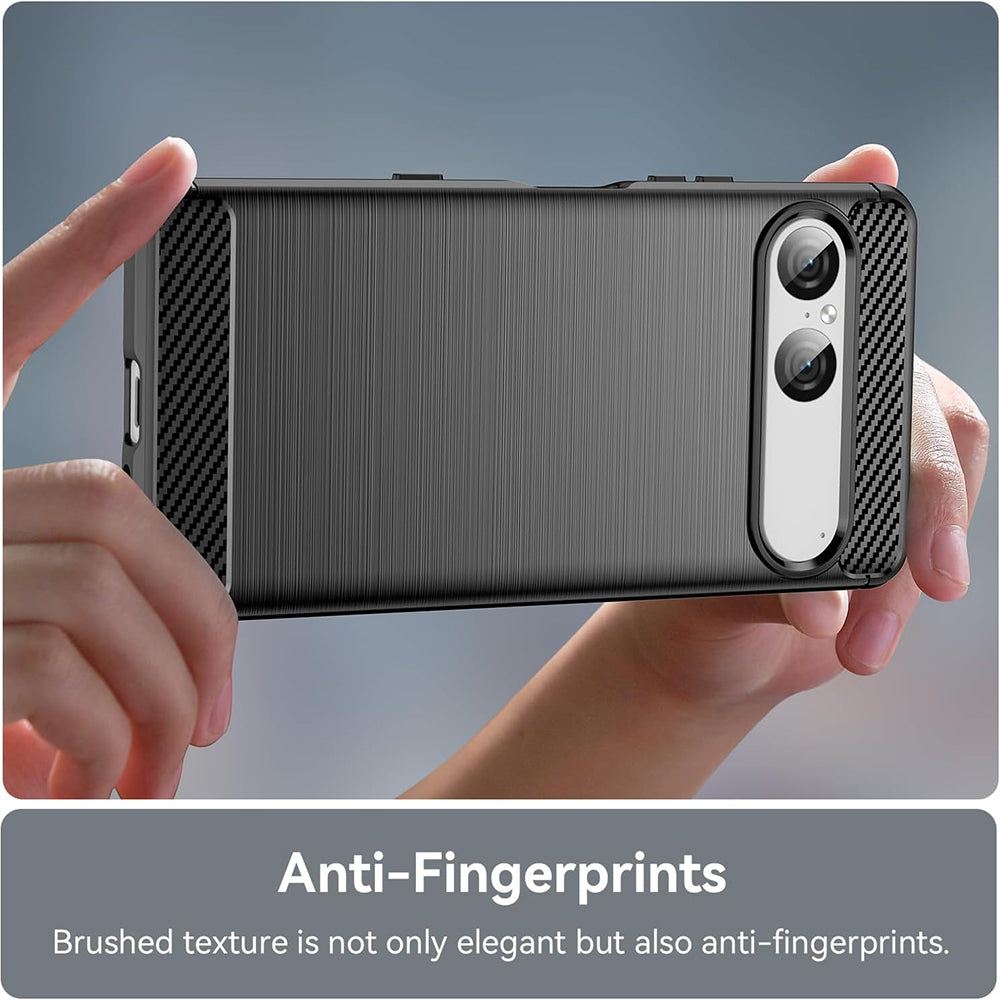 Coque pour Sony Xperia 10 VIII, Techsuit, Carbone, Noire