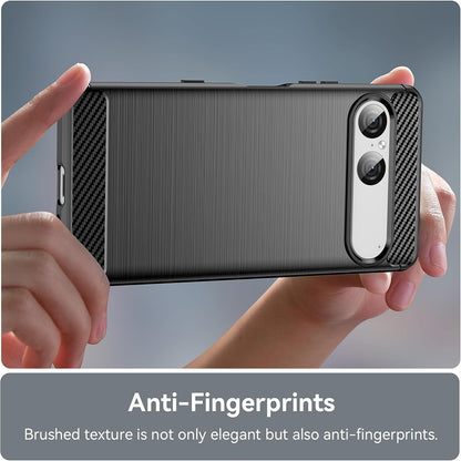 Coque pour Sony Xperia 10 VIII, Techsuit, Carbone, Noire