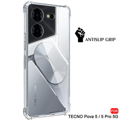 Case for Tecno Pova 5 Pro, Techsuit, Shockproof Clear, Transparent