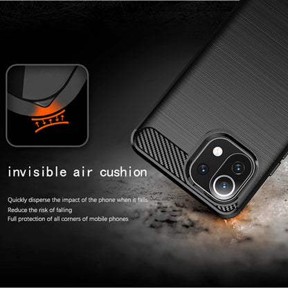 Coque pour Xiaomi 11 Lite 5G NE / Mi 11 Lite 5G / 11 Lite, Techsuit, Carbone, Noire