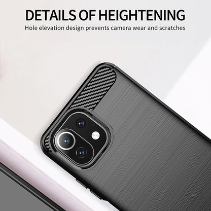 Coque pour Xiaomi 11 Lite 5G NE / Mi 11 Lite 5G / 11 Lite, Techsuit, Carbone, Noire