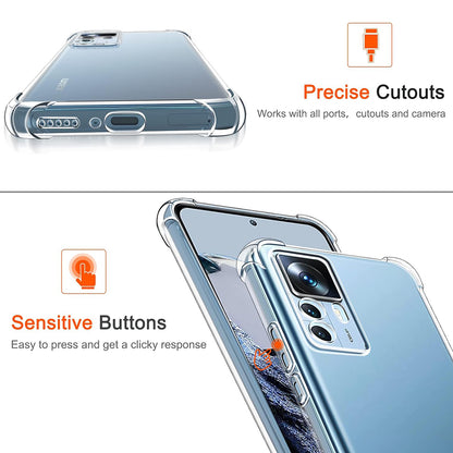 Coque pour Xiaomi 12T / 12T Pro, Techsuit, Anti-choc Claire, Transparente