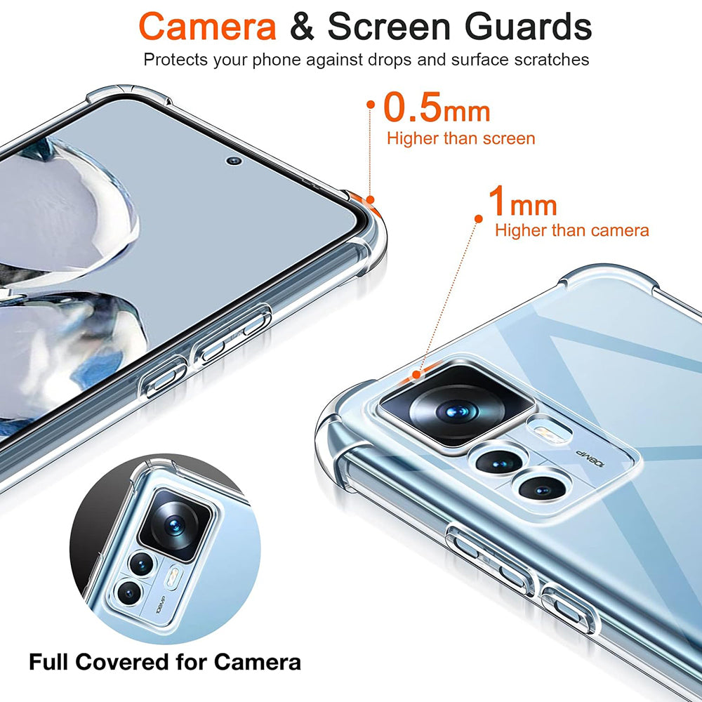 Coque pour Xiaomi 12T / 12T Pro, Techsuit, Anti-choc Claire, Transparente