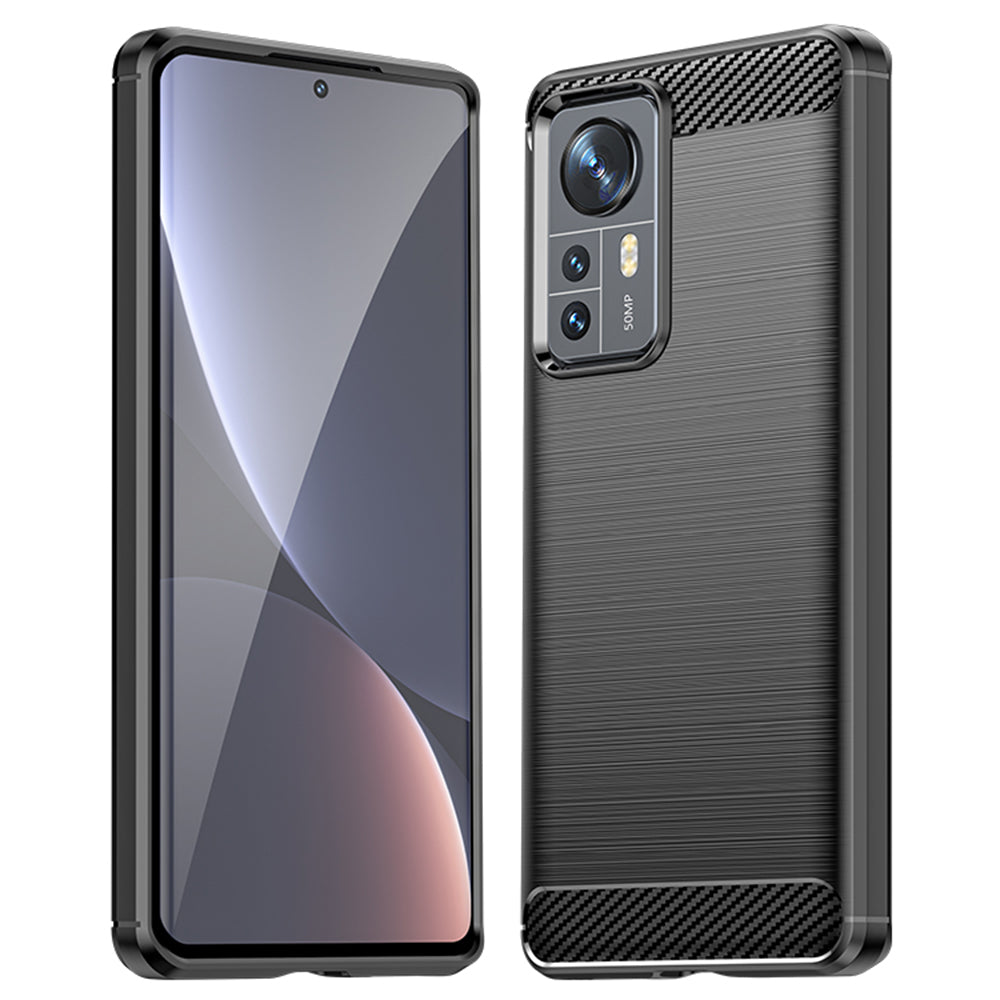 Coque pour Xiaomi 12X / 12, Techsuit, Carbone, Noire
