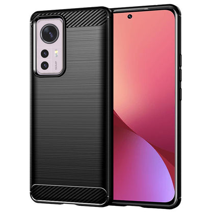 Coque pour Xiaomi 12X / 12, Techsuit, Carbone, Noire