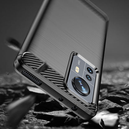 Coque pour Xiaomi 12X / 12, Techsuit, Carbone, Noire