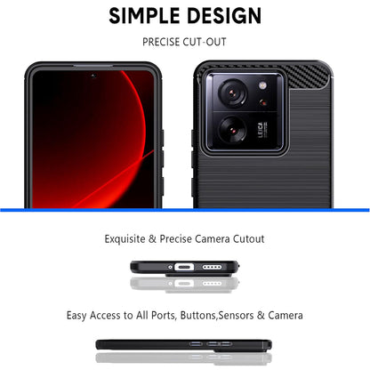 Coque pour Xiaomi 13T Pro / 13T, Techsuit, Carbone, Noire