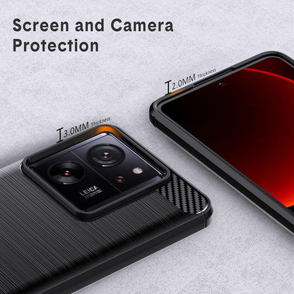 Coque pour Xiaomi 13T Pro / 13T, Techsuit, Carbone, Noire