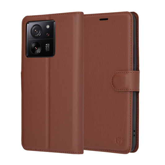 Coque pour Xiaomi 13T Pro / 13T, Techsuit, Leather Folio, Marron