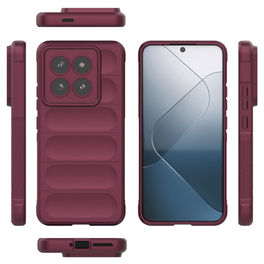 Coque pour Xiaomi 14 Pro, Techsuit, Magic Shield, Bordeaux