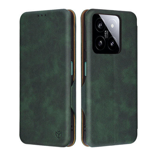 Coque pour Xiaomi 14, Techsuit, Safe Wallet Plus, Vert