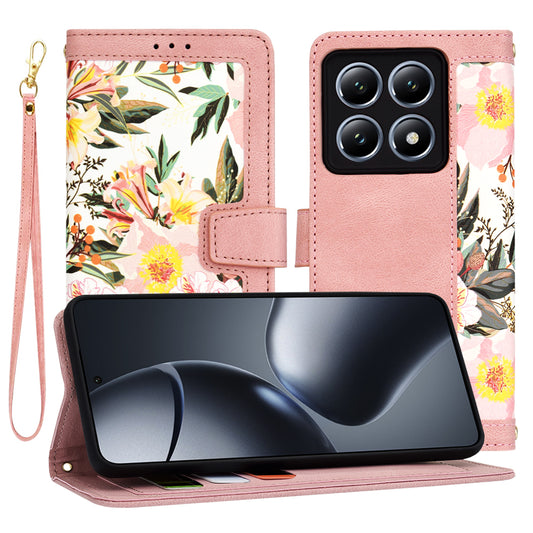 Coque pour Xiaomi 14T Pro, Techsuit, FlipCraft, Rose