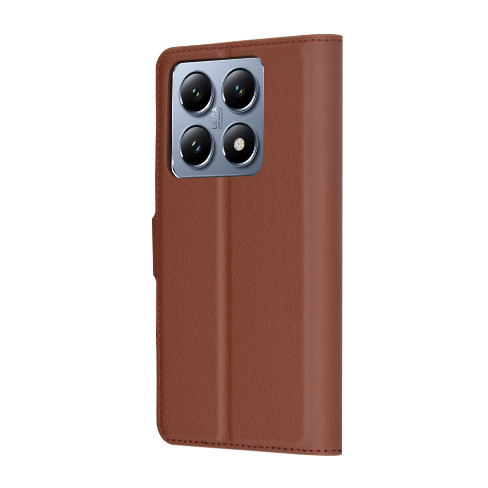 Coque pour Xiaomi 14T Pro, Techsuit, Leather Folio, Marron