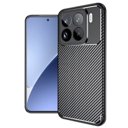 Coque pour Xiaomi 15 Pro, Techsuit, Fibre de carbone, Noire