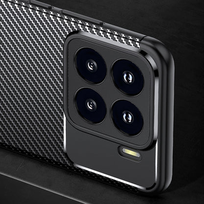 Coque pour Xiaomi 15 Pro, Techsuit, Fibre de carbone, Noire