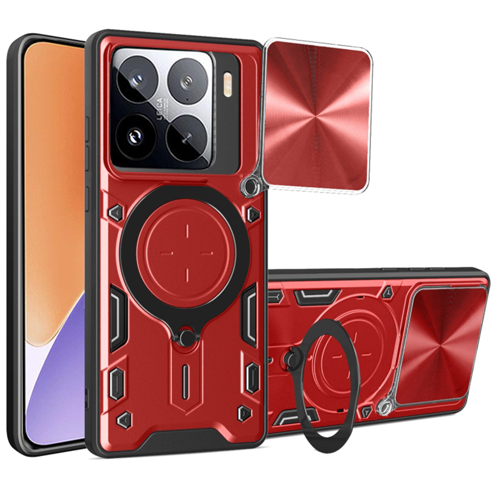 Coque pour Xiaomi 15, Techsuit, CamGuard Pro, Rouge