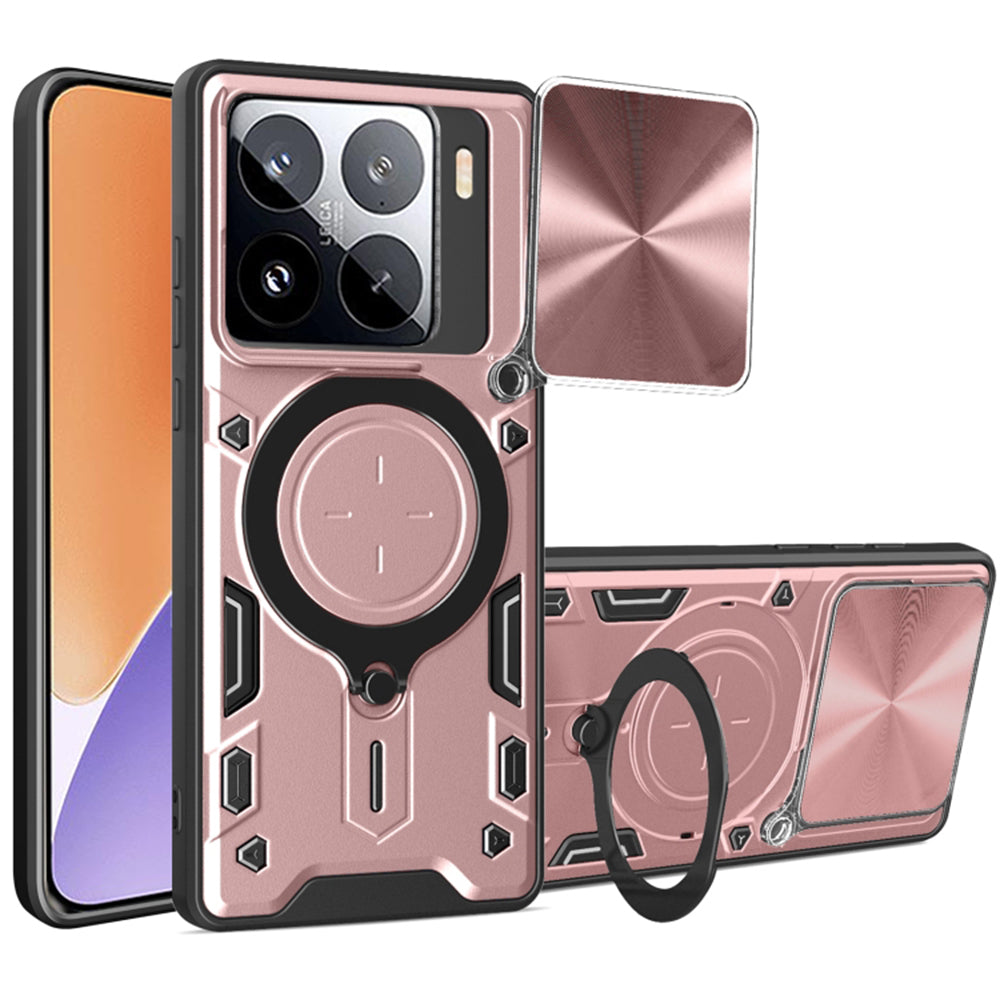 Coque pour Xiaomi 15, Techsuit, CamGuard Pro, Rose Doré