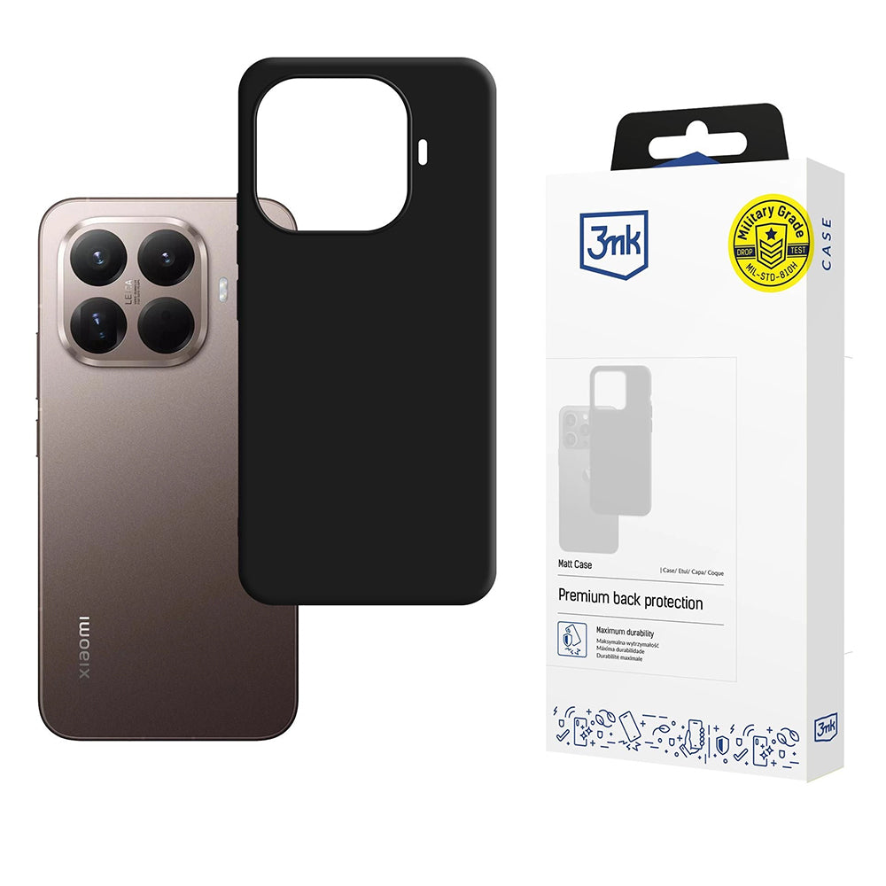 Étui pour Xiaomi 15T Pro, 3MK, Noir Mat