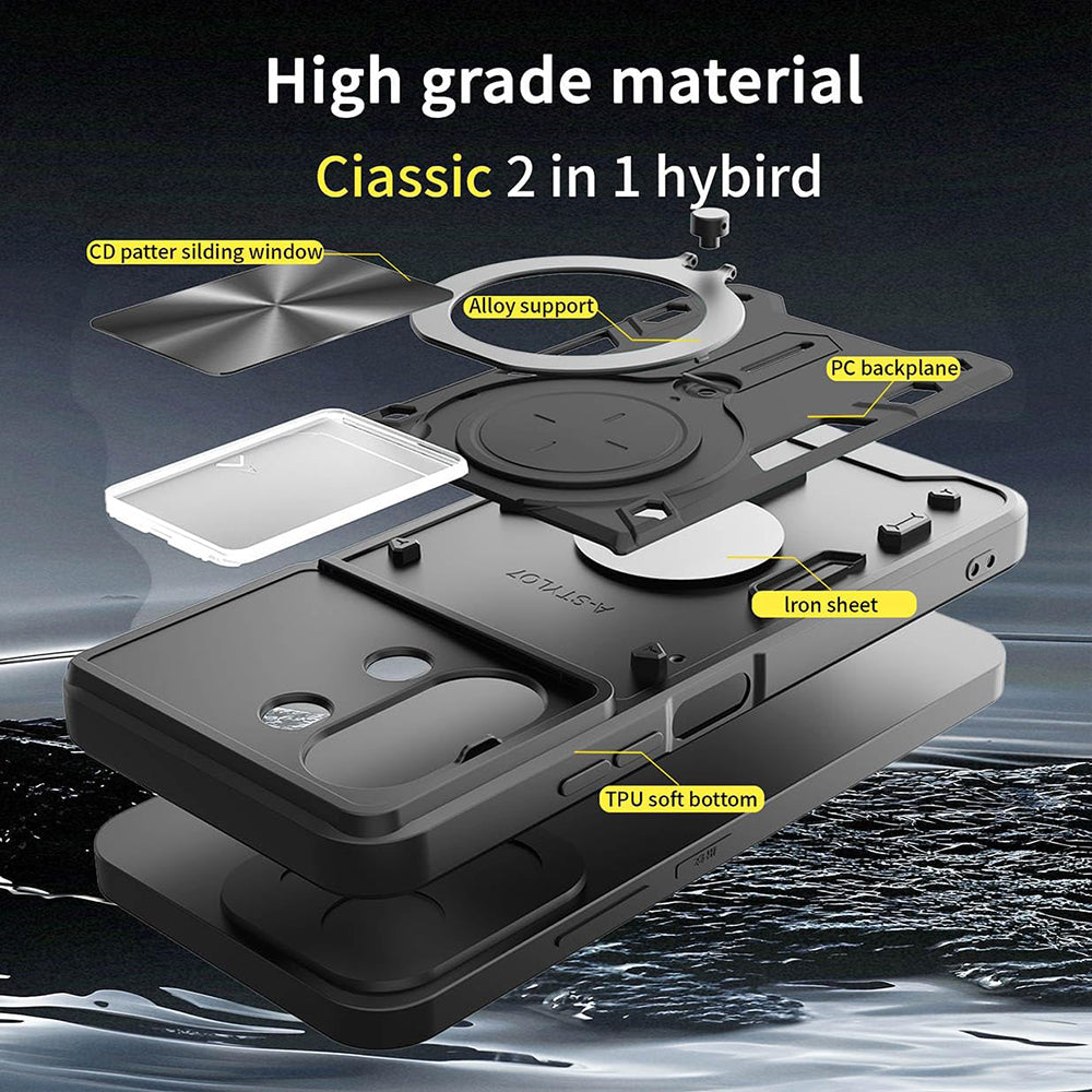 Coque pour Xiaomi 15T Pro, Techsuit, CamGuard Pro, Noire