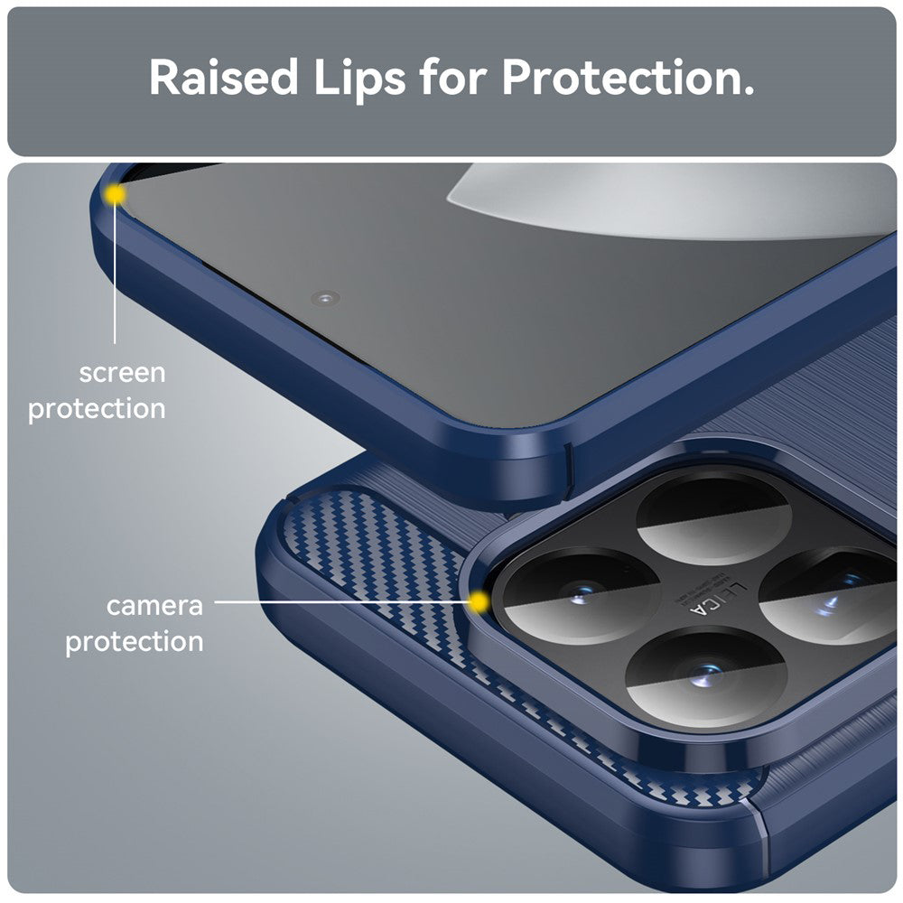 Étui pour Xiaomi 15T Pro, Techsuit, Carbone, Bleu