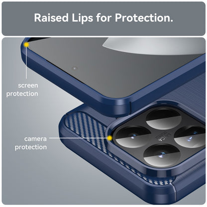 Étui pour Xiaomi 15T Pro, Techsuit, Carbone, Bleu